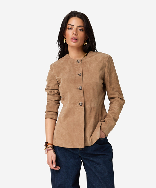 Jeanna Suede Jacket - Bruin