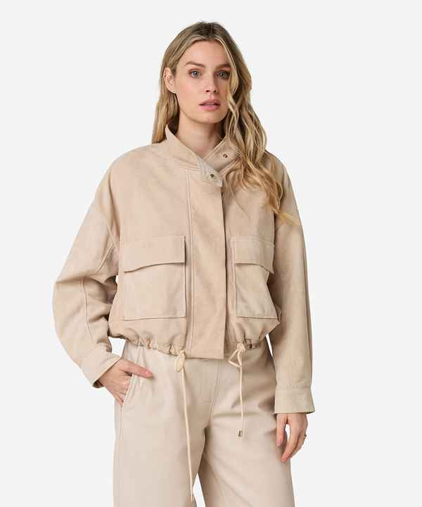 Jigo Suede Jacket - Beige