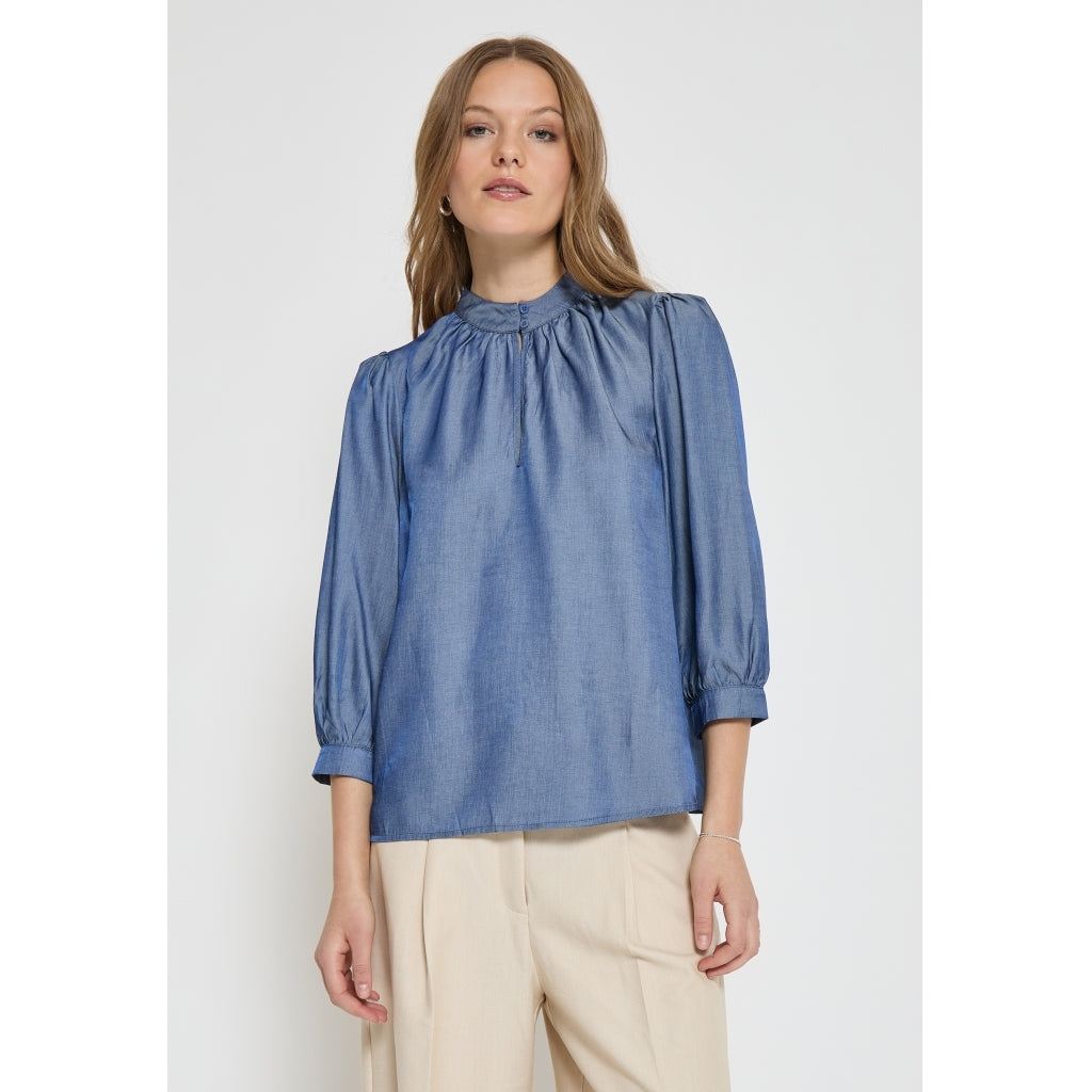 Kelsy 3/4 Sleeve Blouse - Zwart
