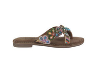 Beads flower slippers - Multi
