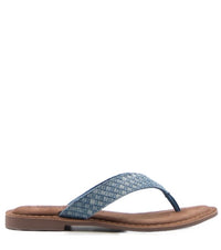 Denim weave toe slippers