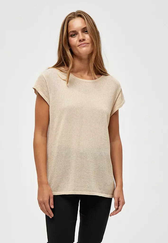 Carlina Knit Tee - Goud