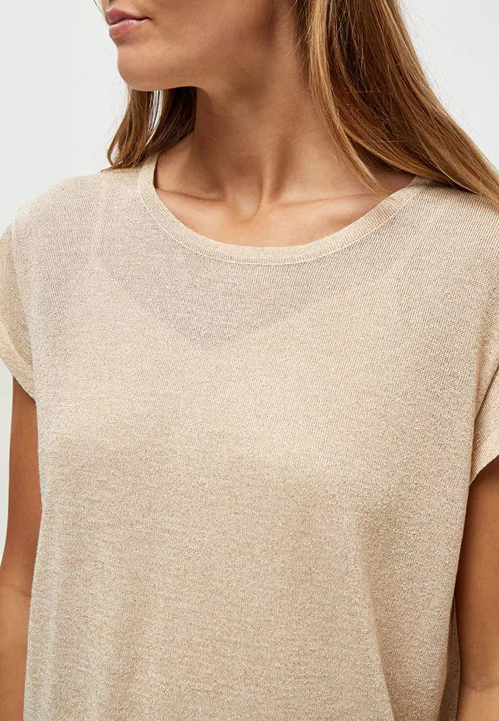 Carlina Knit Tee - Goud