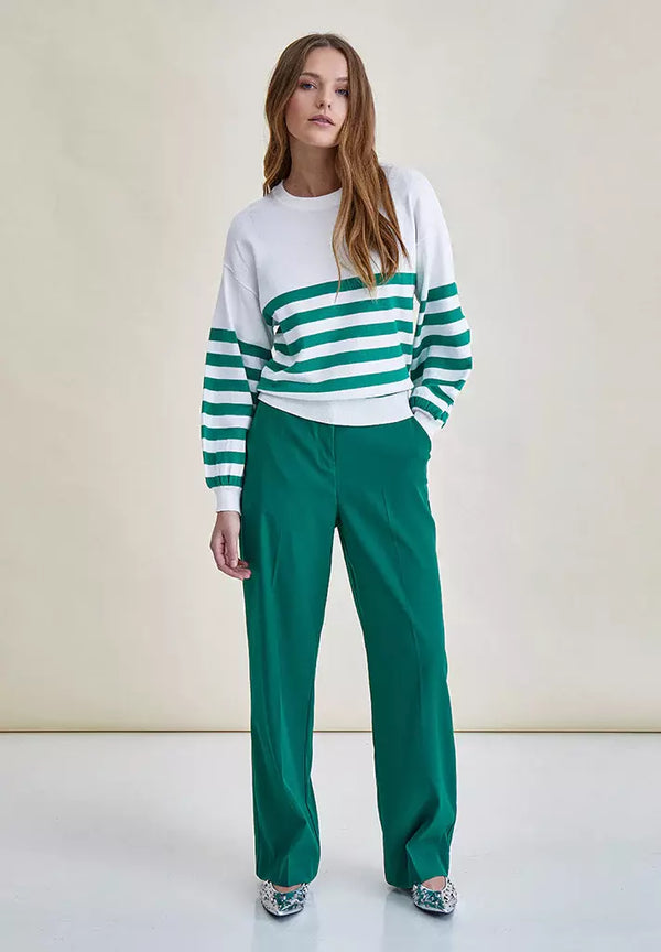 Livina Straight Leg Pant - Groen