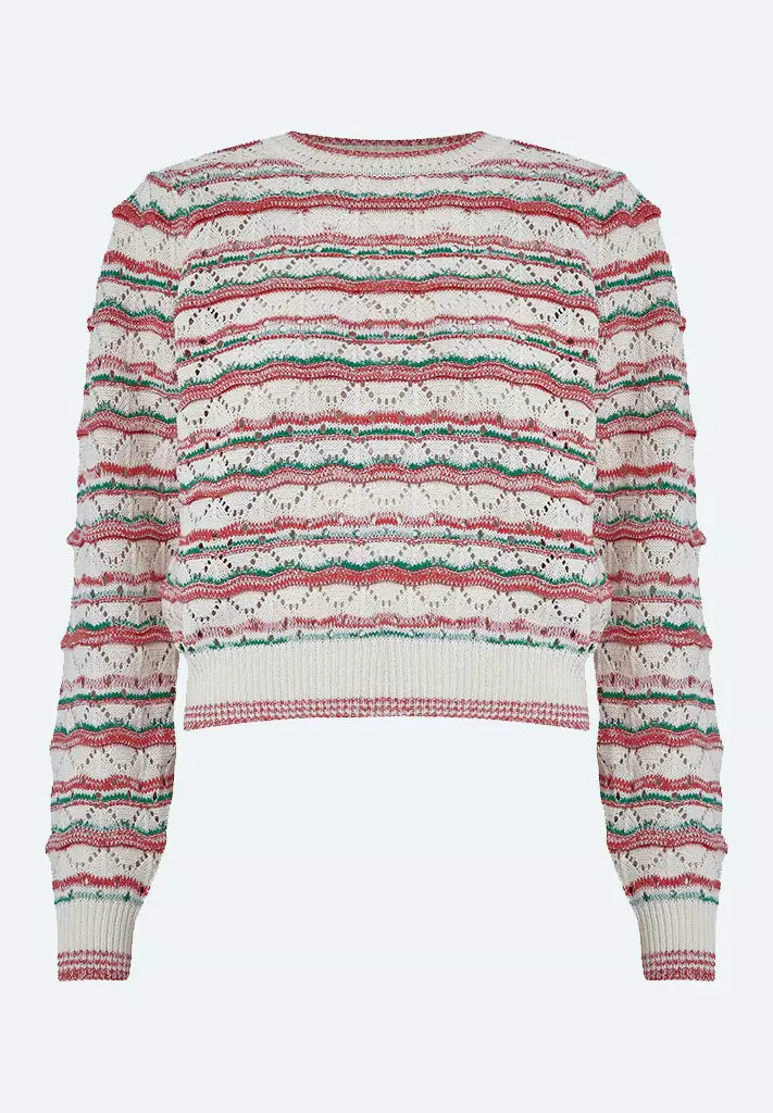 Kalima Round Neck Knit Pullover - Roze