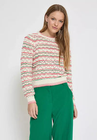 Kalima Round Neck Knit Pullover - Roze