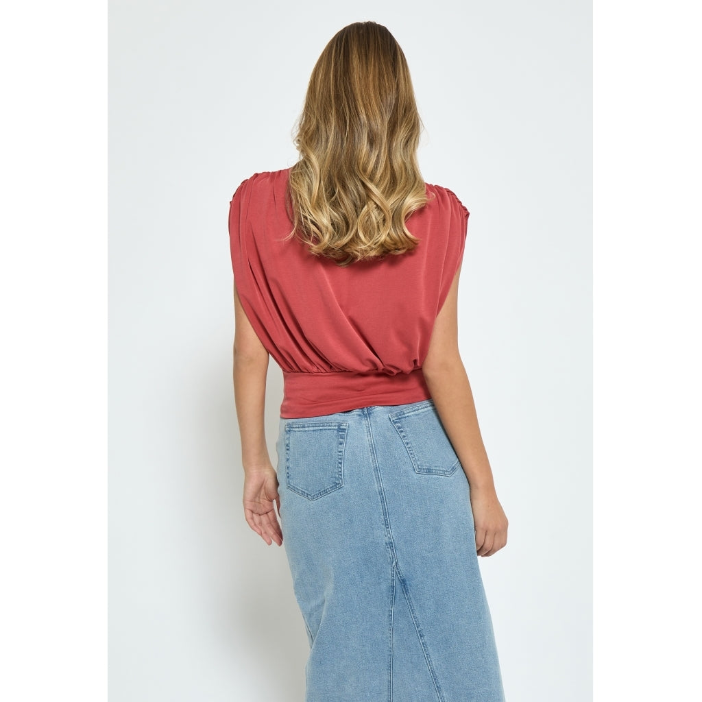 MSElvie Modal Wrap Top - Rood
