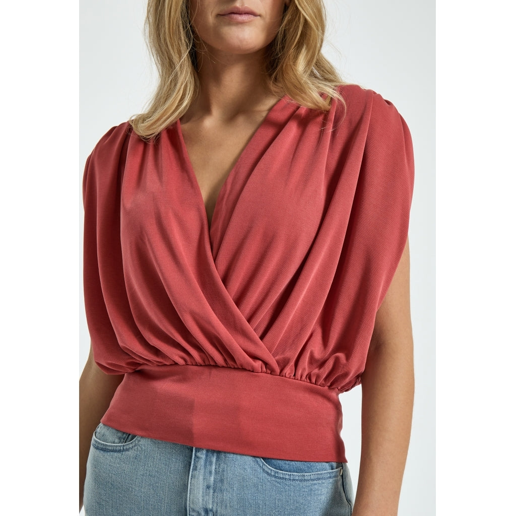 MSElvie Modal Wrap Top - Rood