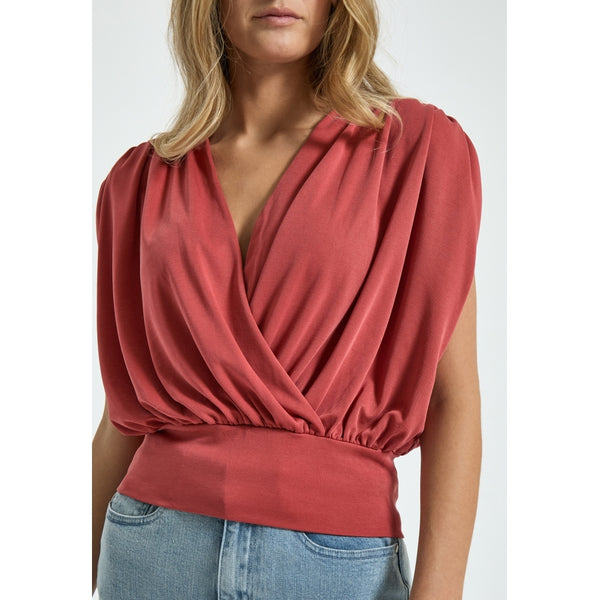 MSElvie Modal Wrap Top - Rood