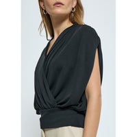 MSElvie Modal Wrap Top - Zwart