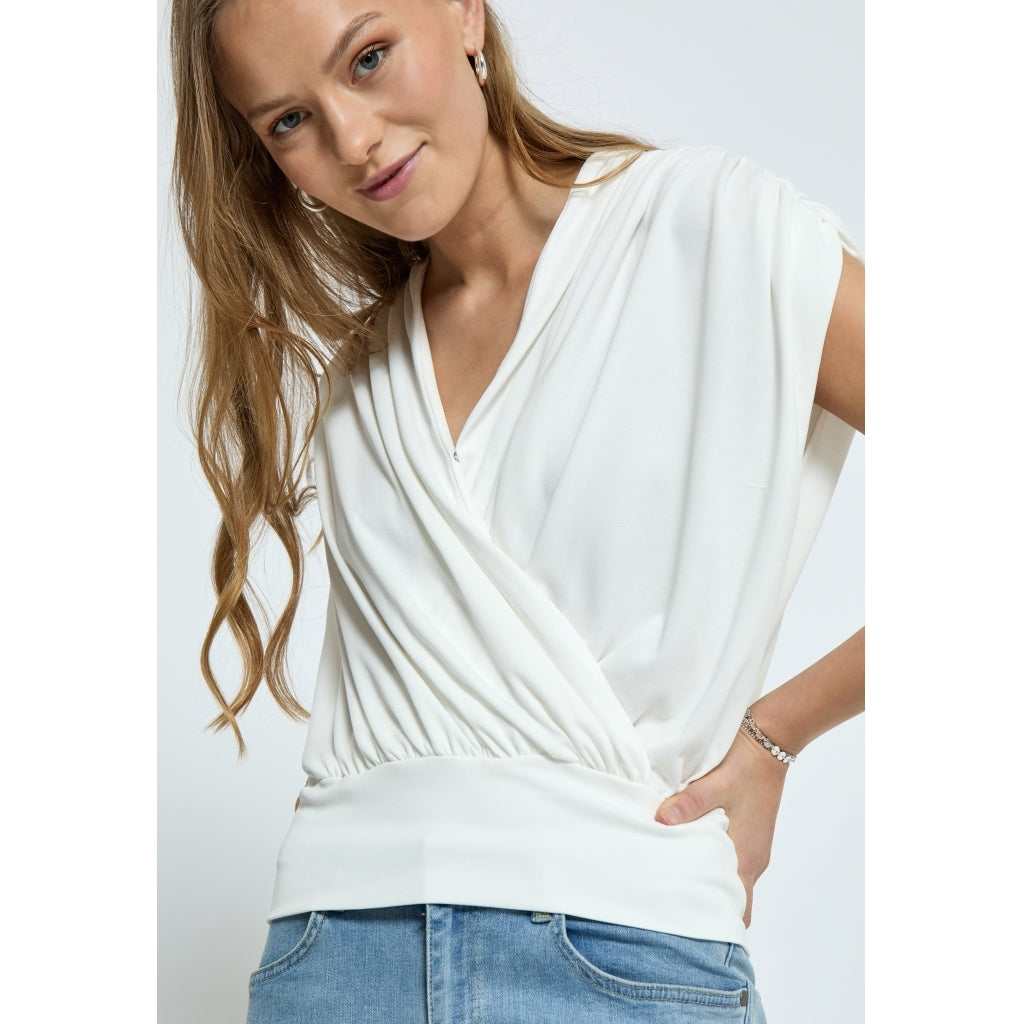 MSElvie Modal Wrap Top - Wit