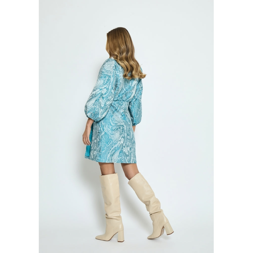 MSAlika Short Wrap Dress - Blauw