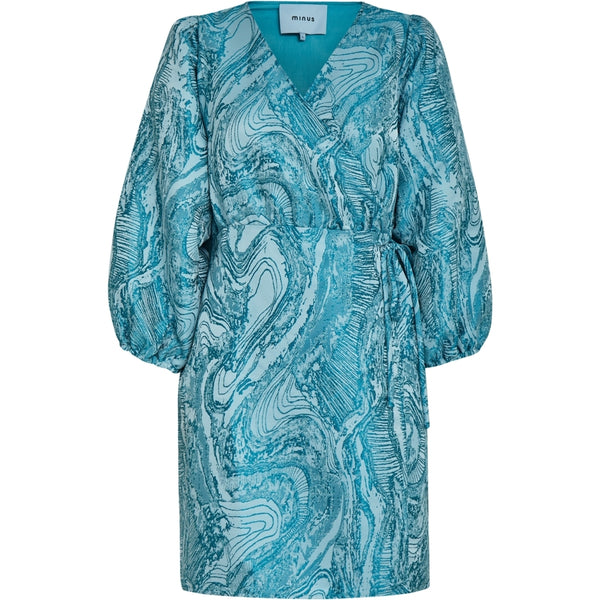 MSAlika Short Wrap Dress - Blauw