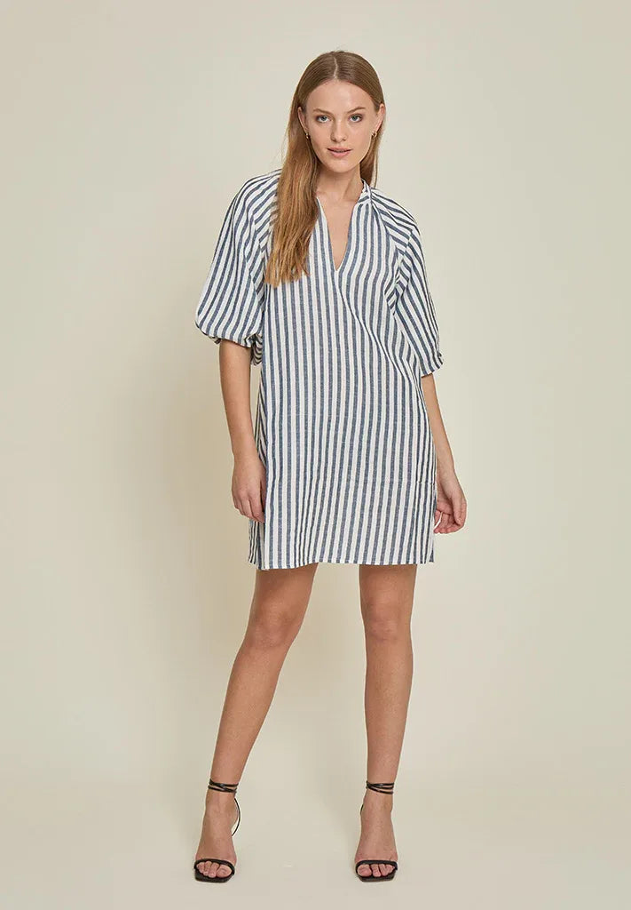 MSFarika Short Dress - Blauw