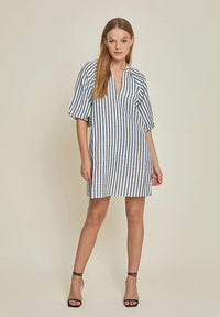 MSFarika Short Dress - Blauw