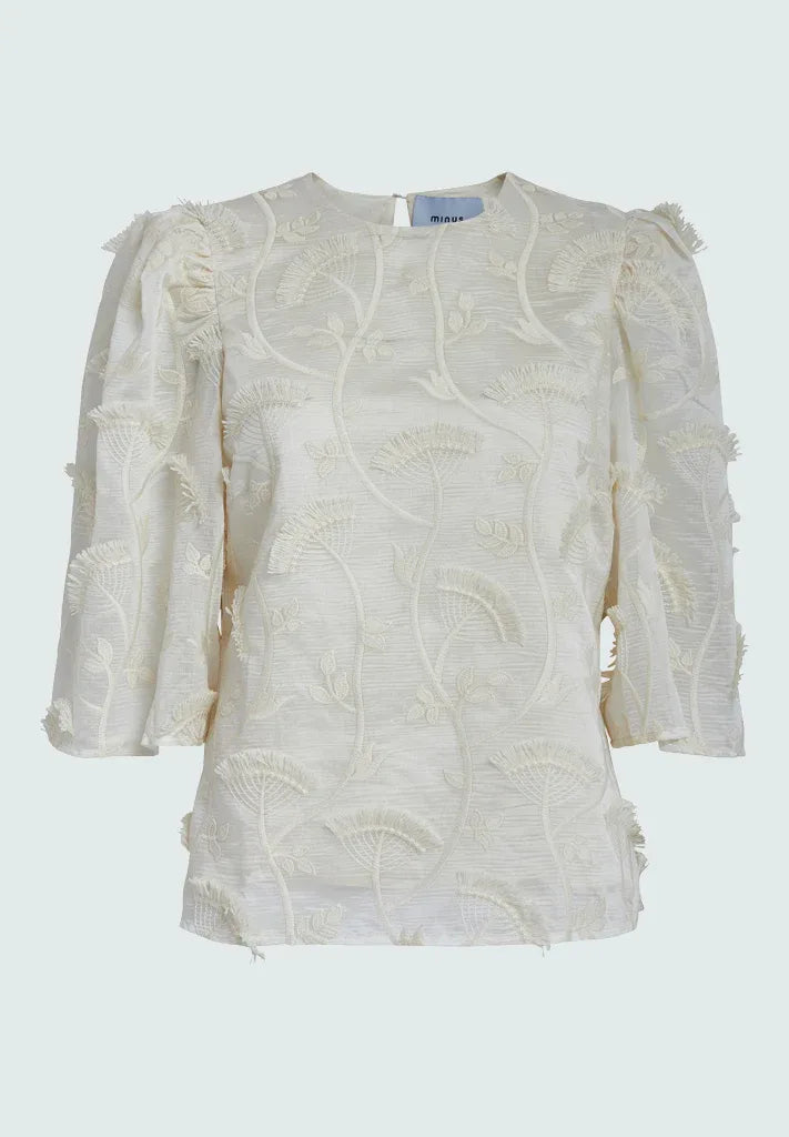 MSPiper Round Neck Blouse - Beige