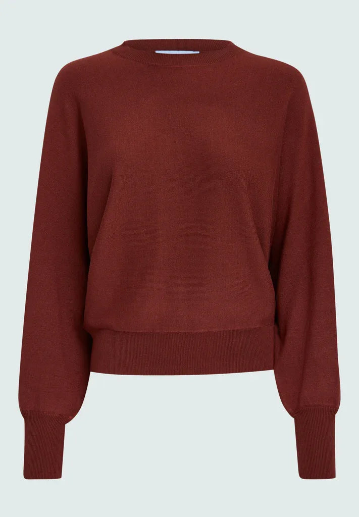 MSDana Bat Sleeve Knit Pullover - Bruin