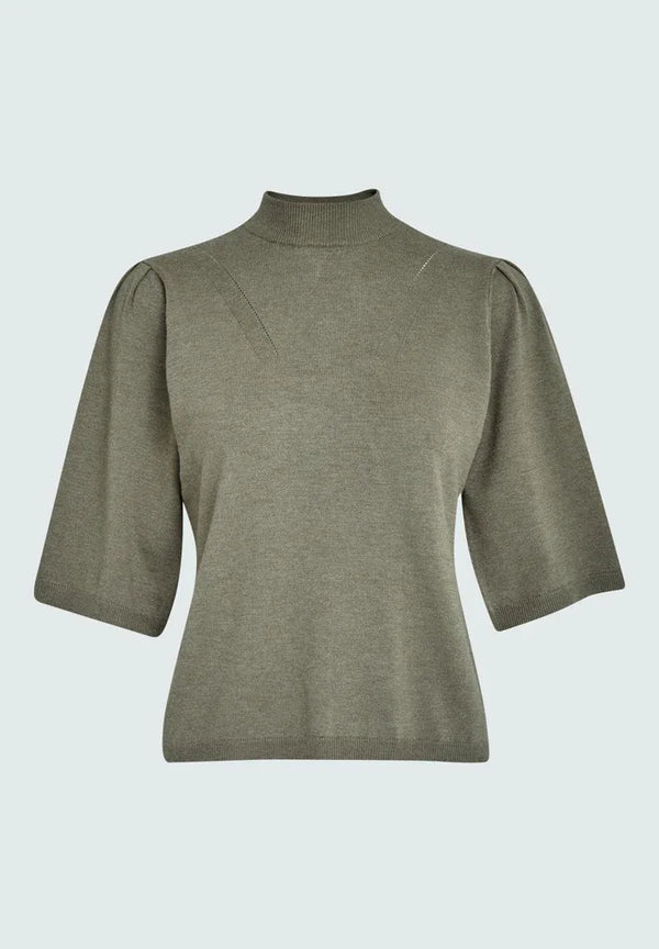MSKylina High Neck Knit T-Shirt - Groen