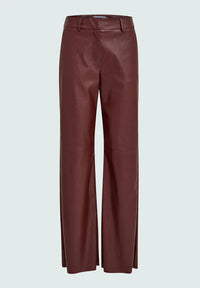 MSTasja Mid Waist PU Pant - Bruin
