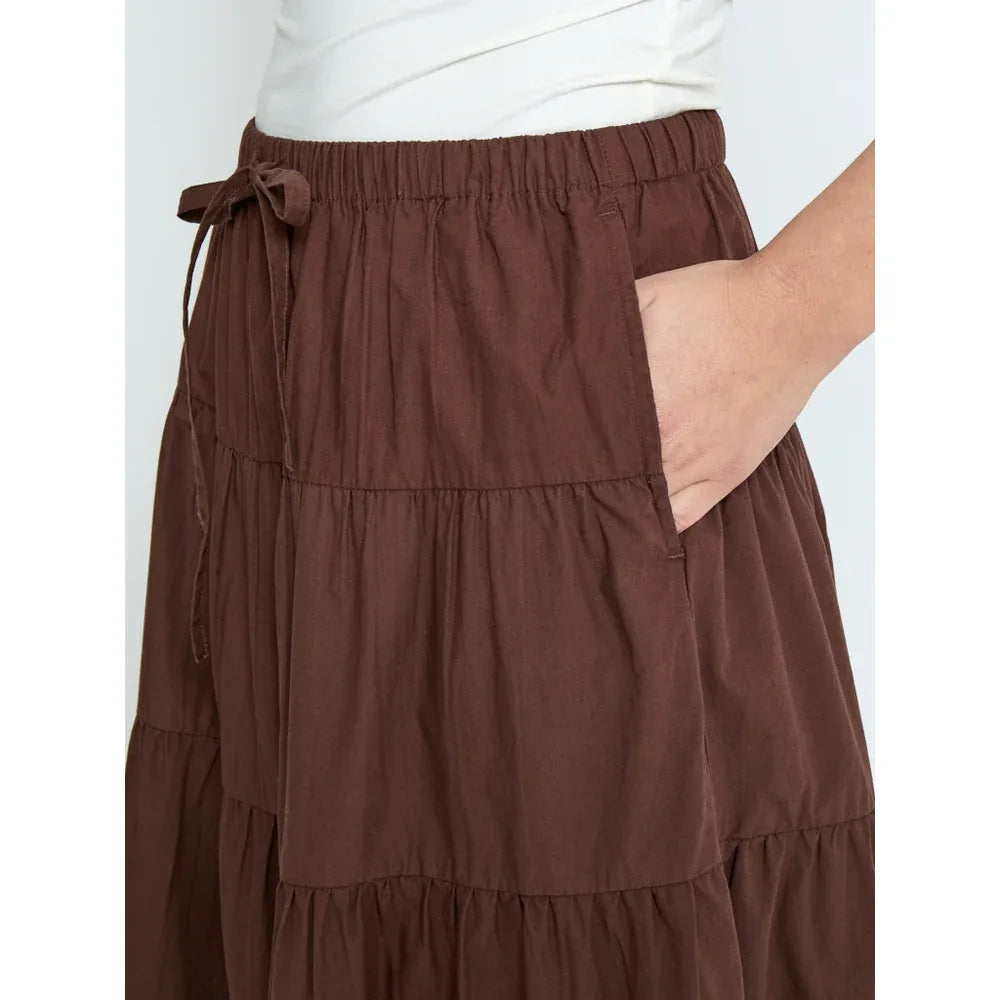 MSFreya Maxi Skirt - Bruin
