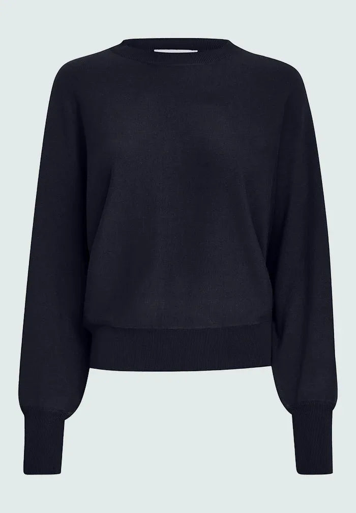 MSDana Bat Sleeve Knit Pullover - Zwart