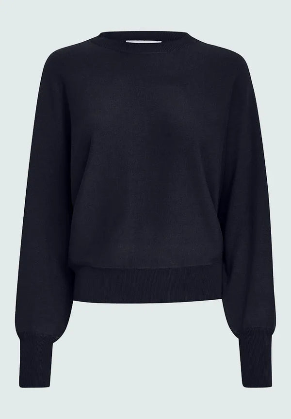 MSDana Bat Sleeve Knit Pullover - Zwart