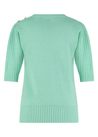 Jumper S/S Button Detail - Groen