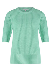 Jumper S/S Button Detail - Groen
