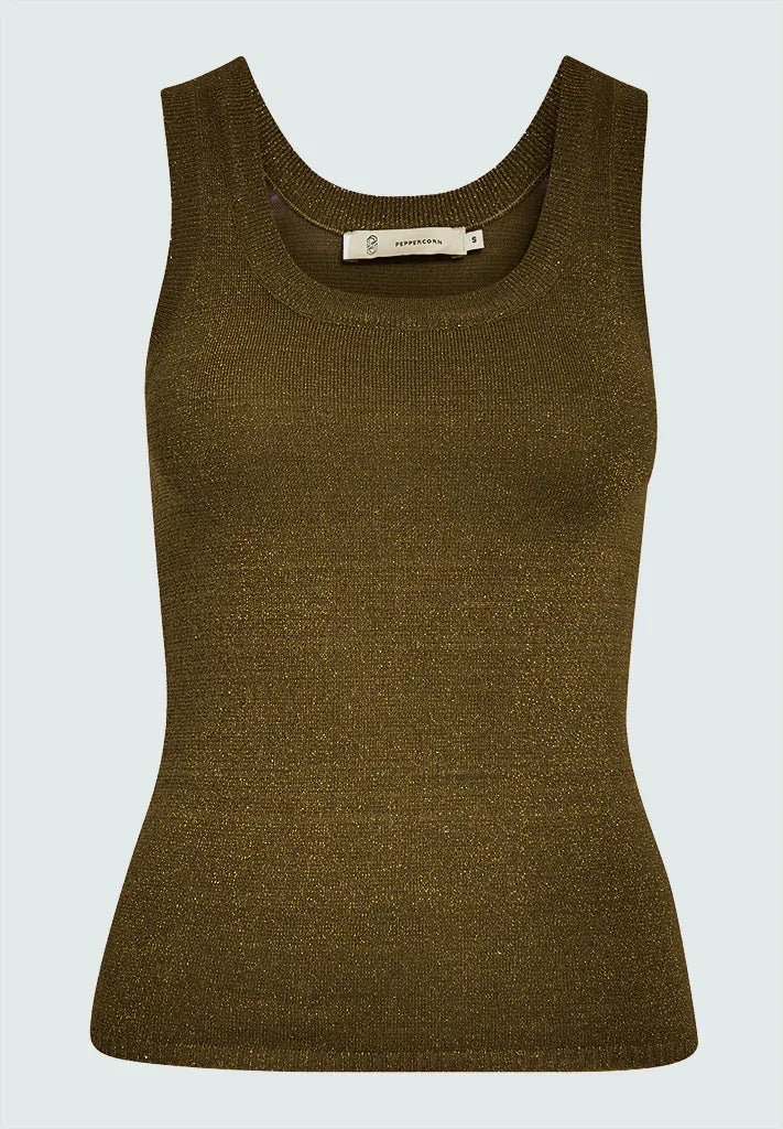 PCRemi U-Neck Knit Tank Top - Bruin