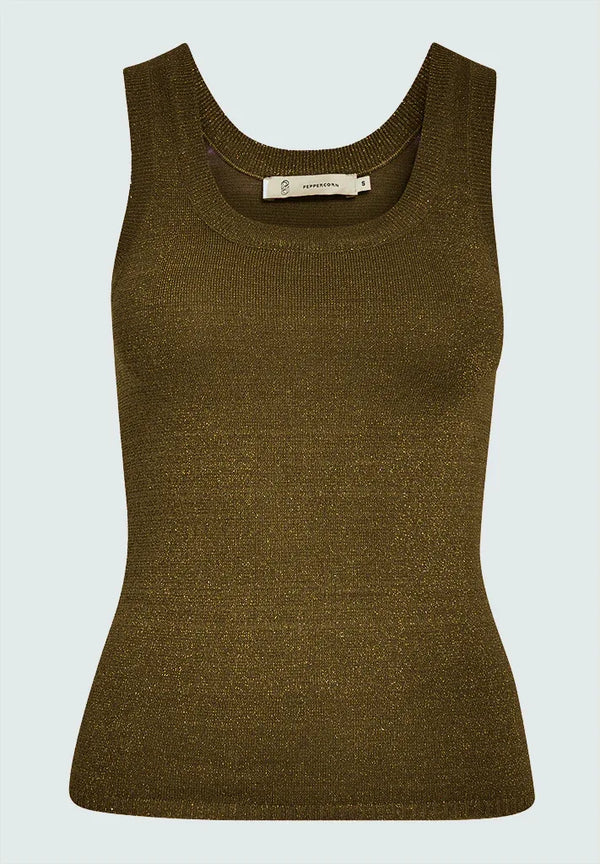 PCRemi U-Neck Knit Tank Top - Bruin
