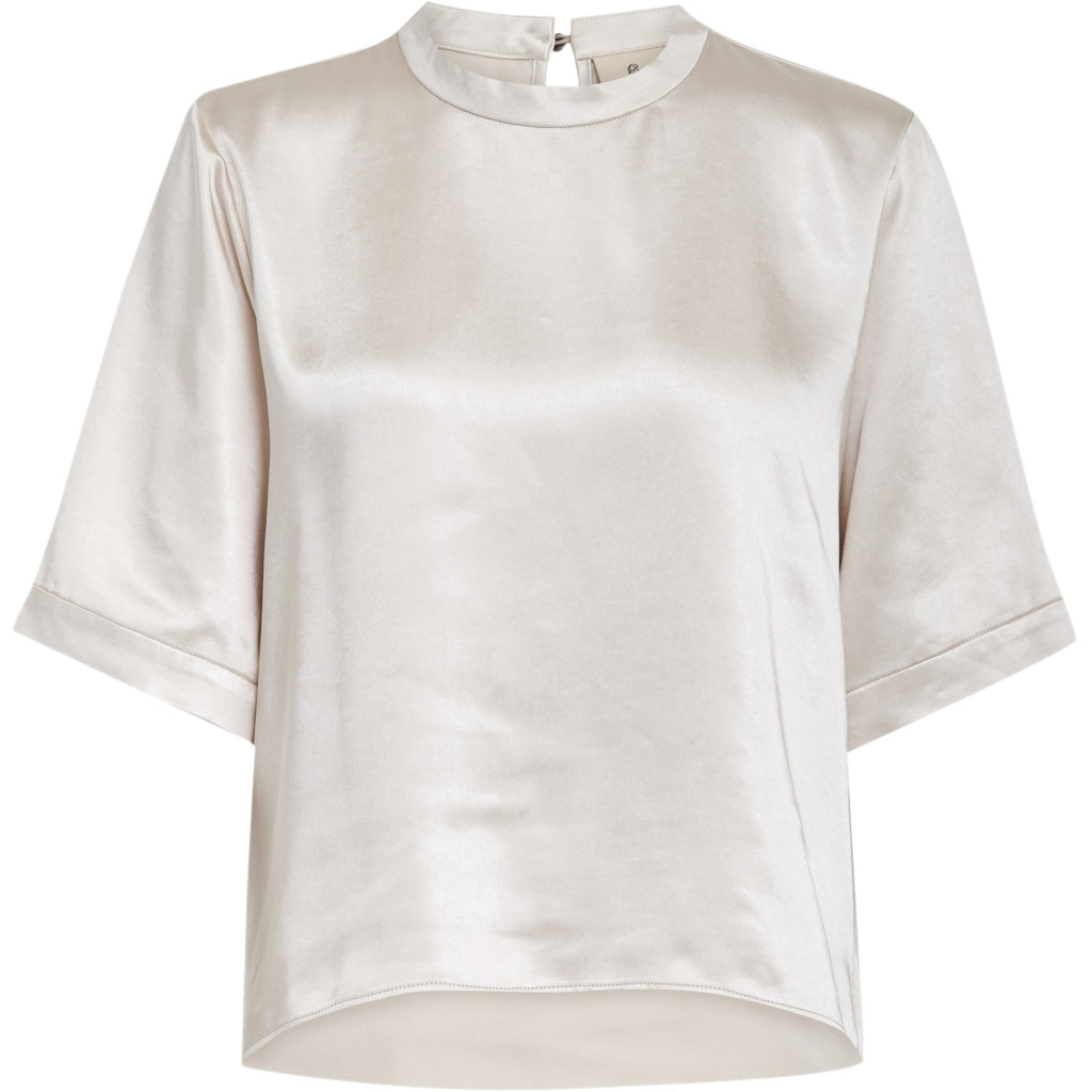 PCRuby Mock Neck Half Sleeve Blouse - Zand