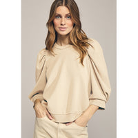 Dicette 3/4 Puff Sleeve Sweat - Zand