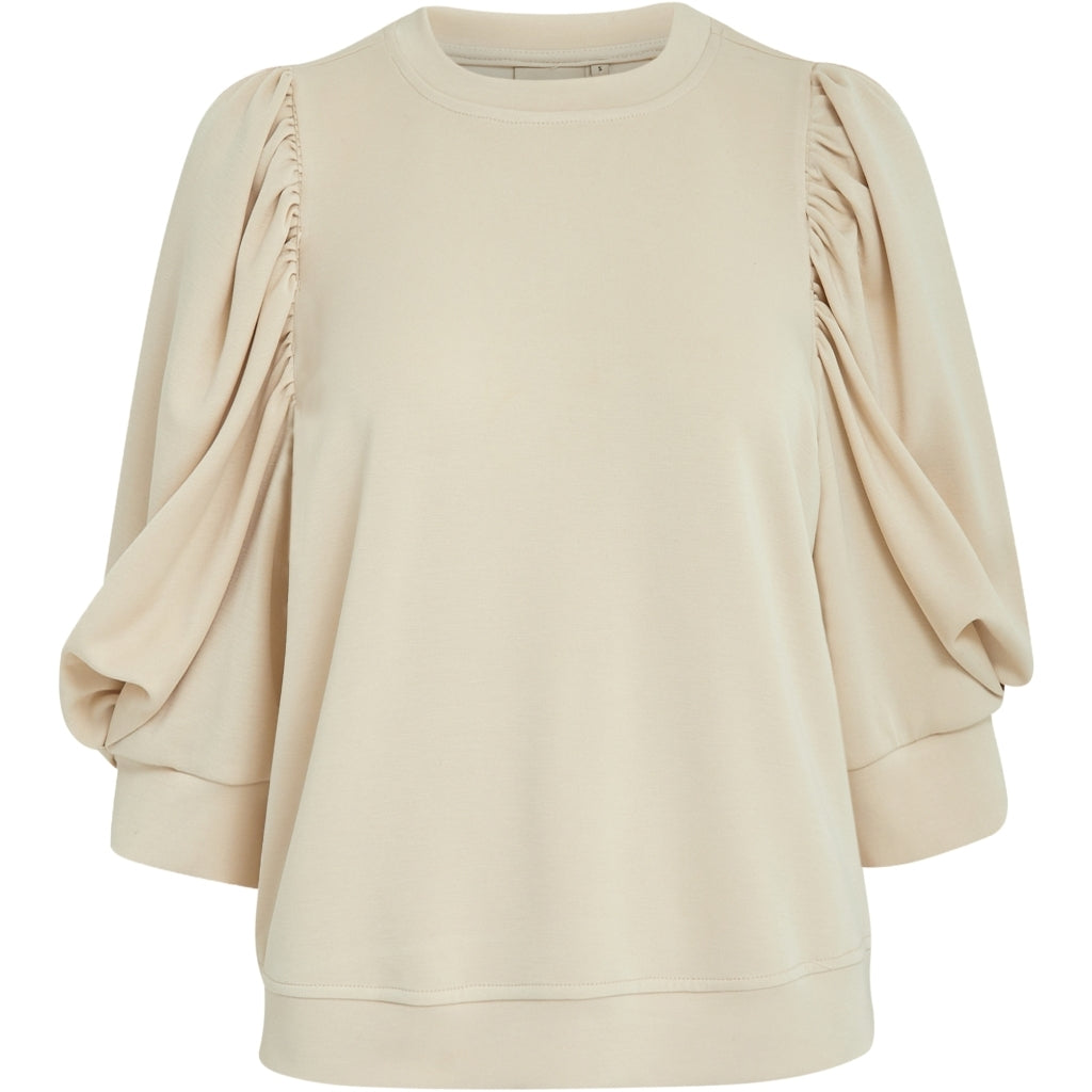 Dicette 3/4 Puff Sleeve Sweat - Zand