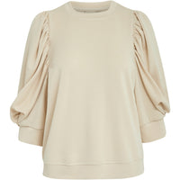 Dicette 3/4 Puff Sleeve Sweat - Zand