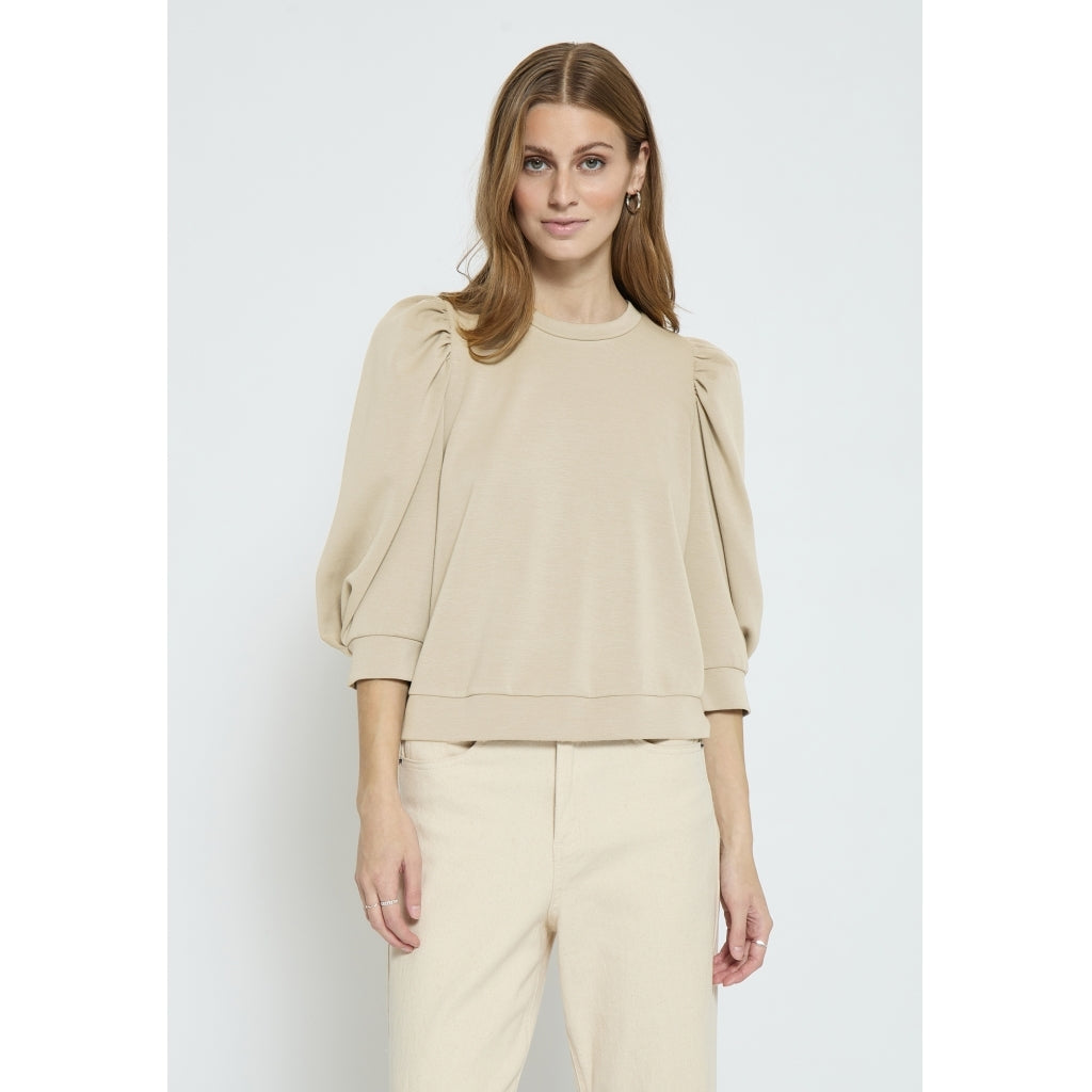 Dicette 3/4 Puff Sleeve Sweat - Zand