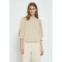 Dicette 3/4 Puff Sleeve Sweat - Zand