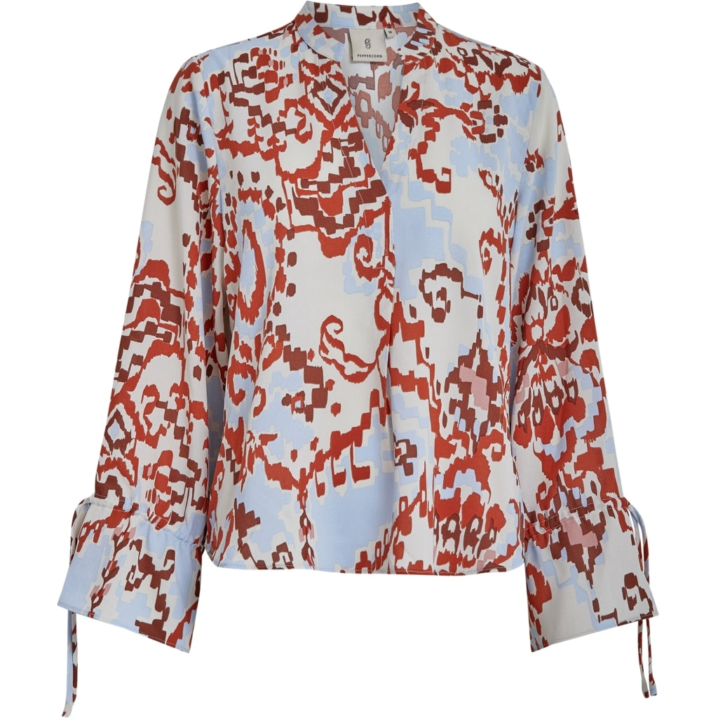 Tiana V-Neck Long Sleeve Shirt - Oranje