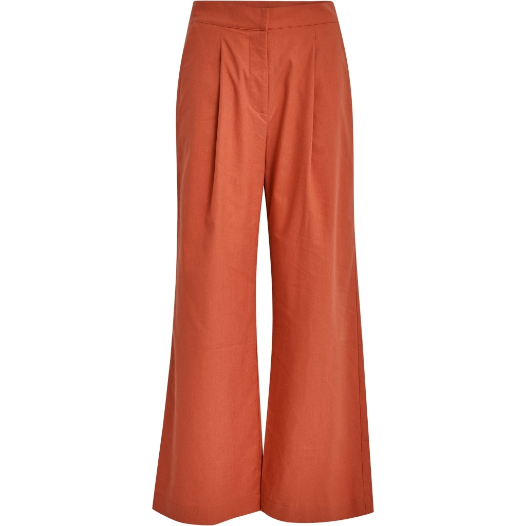 Thalia Wide Leg Mid Waist Pant - Oranje