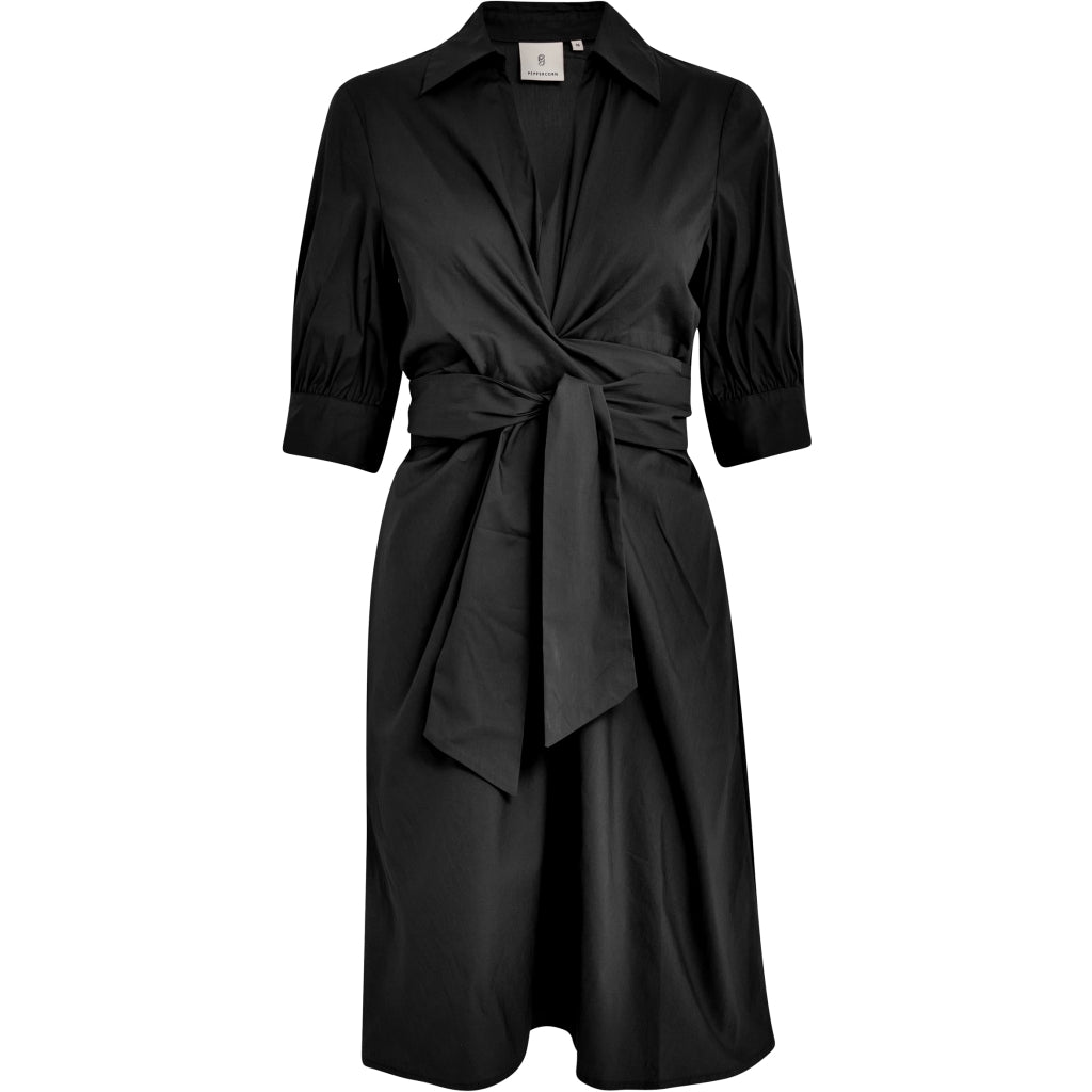 PCTamra V-Neck Half Sleeve Dress - Zwart