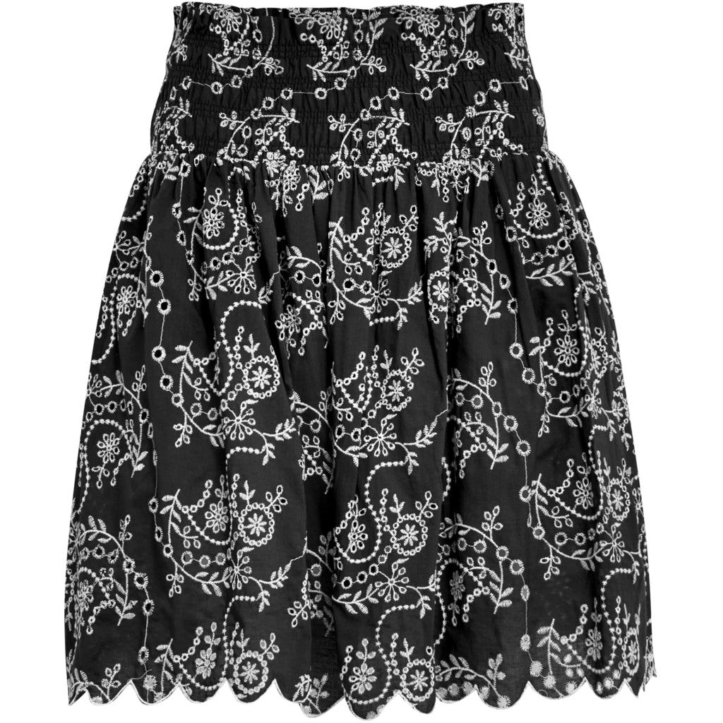 Tiffany High Waisted Short Skirt - Zwart