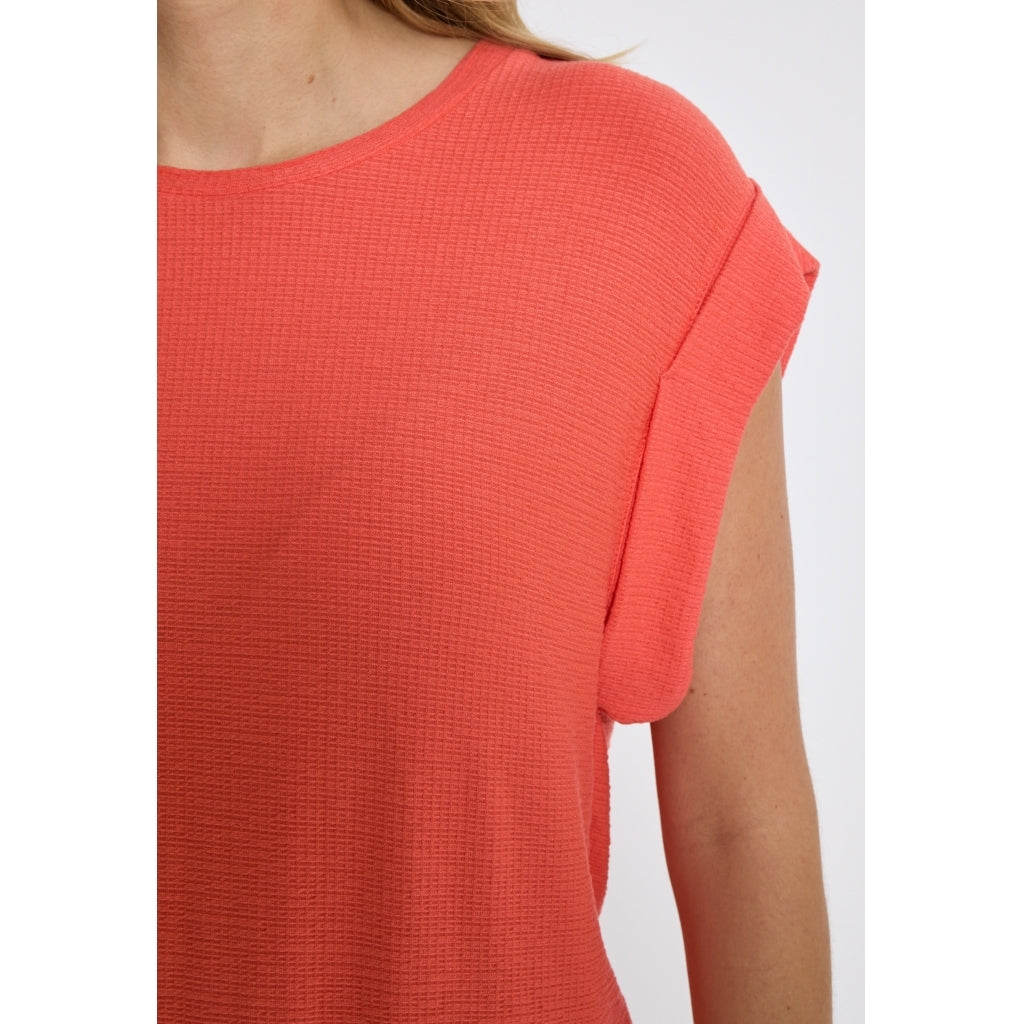 PCAverly Wide Cuff T-Shirt - Oranje