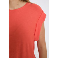 PCAverly Wide Cuff T-Shirt - Oranje