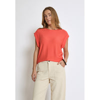 PCAverly Wide Cuff T-Shirt - Oranje