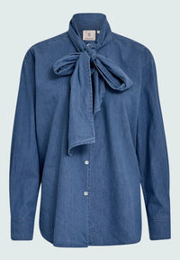 PCFernanda Bow Shirt - Blauw