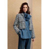 PCFernanda Bow Shirt - Blauw