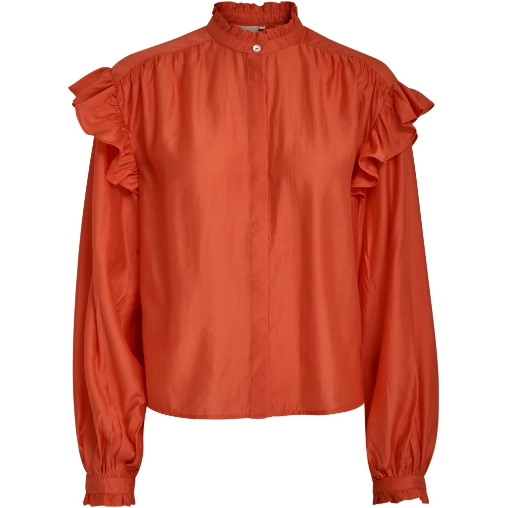 PCFallula Wide Sleeve Shirt - Rood