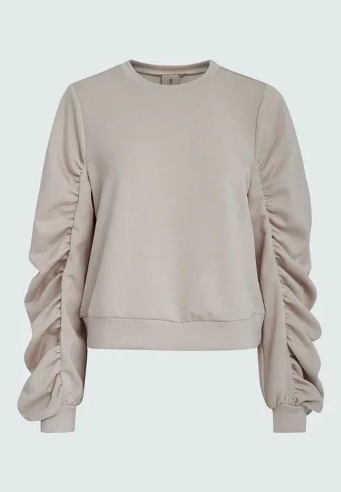 PCDicette Gathering Long Sleeve Blouse - Zand