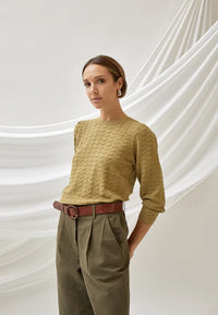 PCRosy 3/4 Sleeve Pullover - Groen