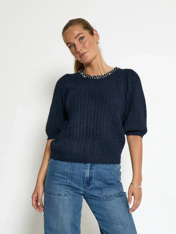 PCKira Knit Blouse - Zwart