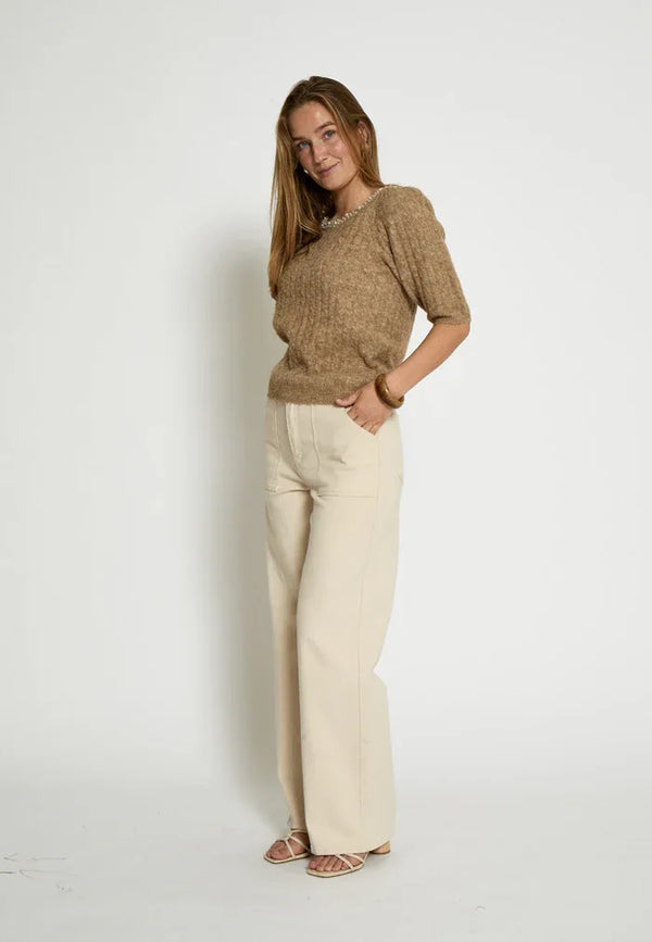 PCKira Knit Blouse - Zand